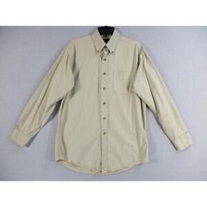 Brooks Brothers Tan Classic Casual Preppy Button-Down Shirt Mens Size S